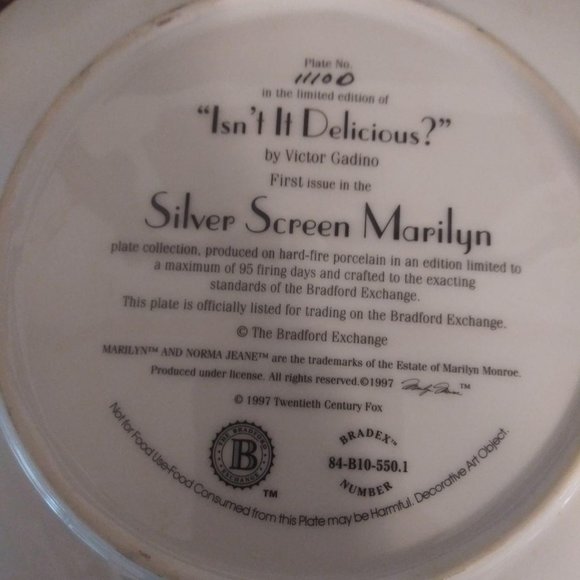 Bradford Exchange "Isn't It Delicious" Silver Scre - Picture 2 of 2